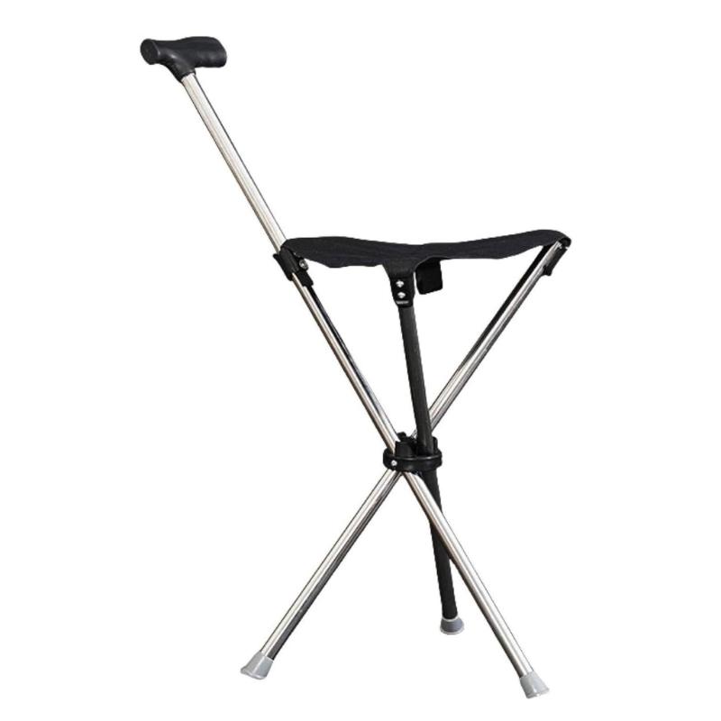 Foldable Chair Cane with Seat for Travel Walking Stick and Supportive Mobility Assistance for Senior Adult All Age