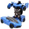 One-Key Transforming Bugatti Pull-Back Car Robot Toy