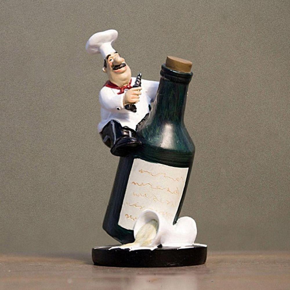 Handicraft Rustic Bakery Chef Resin Statue Model Simulated Farmhouse Cake Shop Decor Funny Doll Crafts Kitchen Chef Figurine