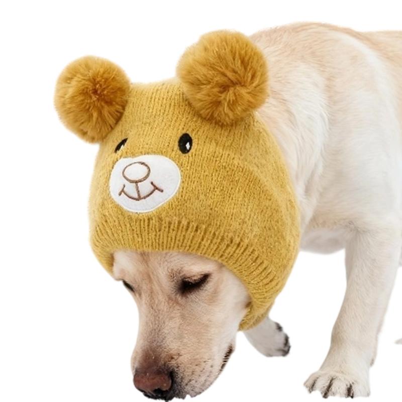 Holiday Dog Hat Warm Thicken Weave Knitted Hat For Small to Large Animals Party Indoor Use