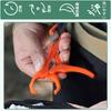 2-Piece Multifunctional Fish Grip, Portable Fishing Pliers, Powerful, Non-Slip, Animal Teeth Design, Fishing Tackle (Black & Orange)