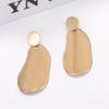 European and American Fashion Trend Commuter Wind Irregular Geometric Alloy Earrings Simple and Versatile Personalized Women's Earrings