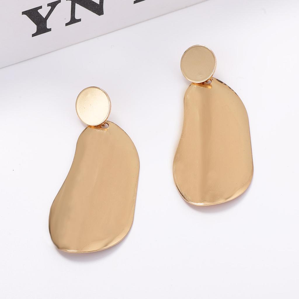 European and American Fashion Trend Commuter Wind Irregular Geometric Alloy Earrings Simple and Versatile Personalized Women's Earrings