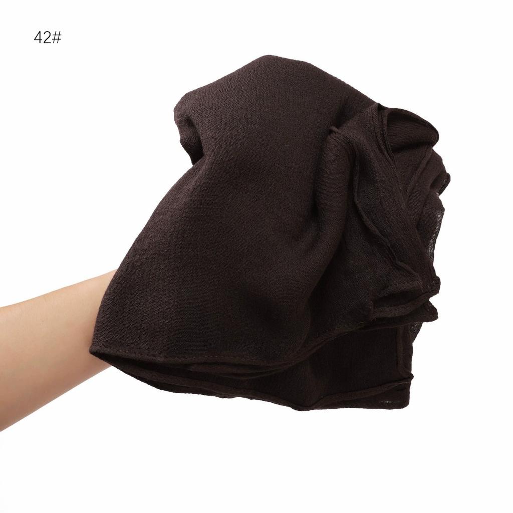 New Arrival Crinkle Rayon Hijab Women Muslim Scarf Shawls Solid Headscarf Wraps Big Size Plain Islamic Turban Headbands Foulard