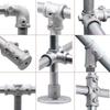 1\2''/3\4" Pipe Fitting Connector Fixed buckle Circular Frame Fasteners DIY Aluminum Alloy Steel Circular Pipe Connector pipes