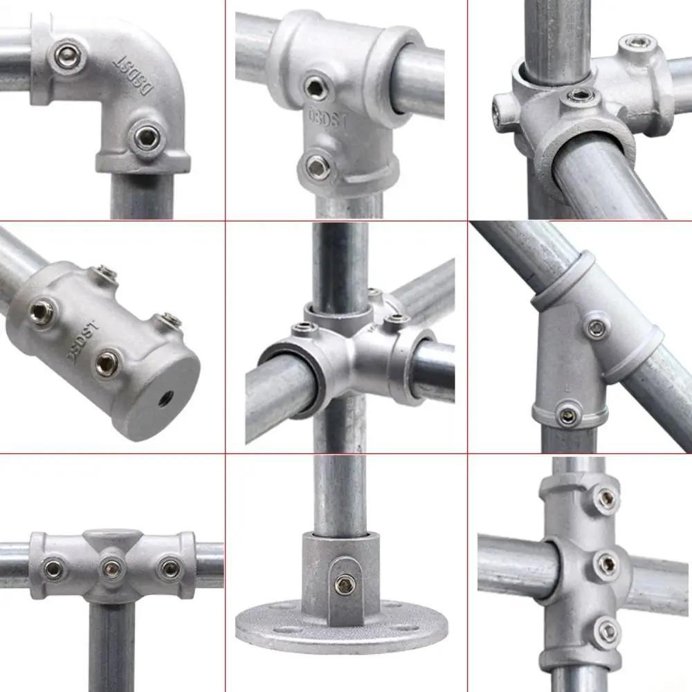 1\2''/3\4" Pipe Fitting Connector Fixed buckle Circular Frame Fasteners DIY Aluminum Alloy Steel Circular Pipe Connector pipes