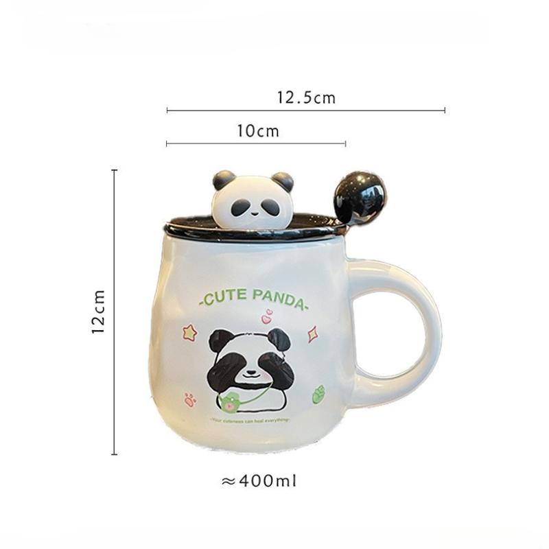 3D Panda Mug Cup for Tea Cups of Coffee Original Breakfast Cups Beer Mugs Personalized Gift Drinkware Christmas Ceramic Funny