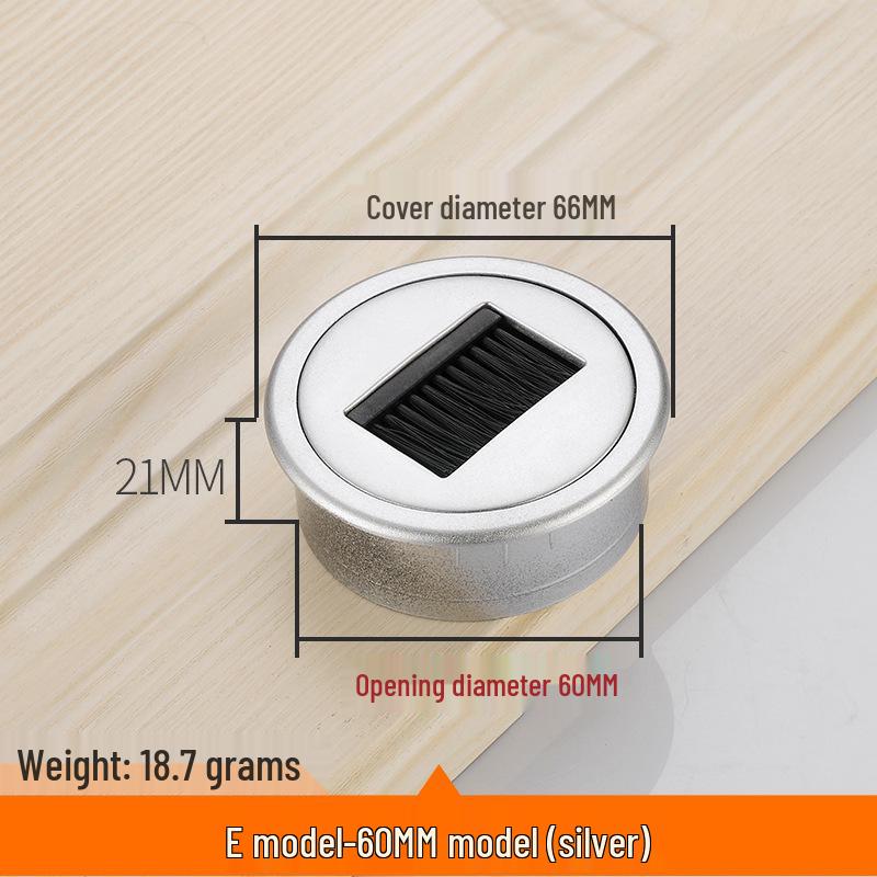 Round Plastic Cable Grommet Hole Cover for Office Desk - Sizes 50/60/65/80 Mm