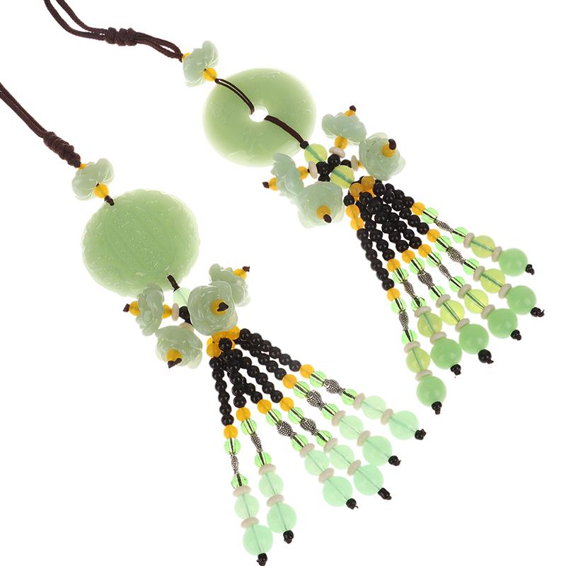 Ciondoli per Auto in Giada Verde Sintetica Ciondoli per Auto Decorazioni Ciondoli di Sicurezza Regali