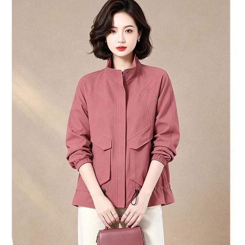EST+II Women's Retro Utility Drawstring Stand-Collar Jacket