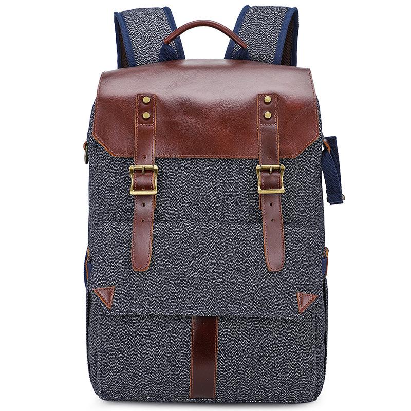 

Seven-Color Cotton Shoulder Photo Bag, Splash-Proof Dslr Digital Camera Bag, Sturdy Camera Lens, Canvas Backpack. синий