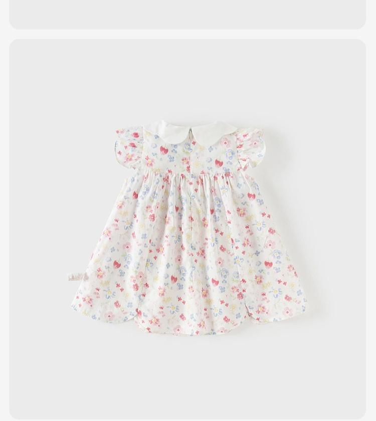 David Bella Girls' Dress Summer Dress New Baby Cotton Dress Children's Elegance Floral Blossoms
