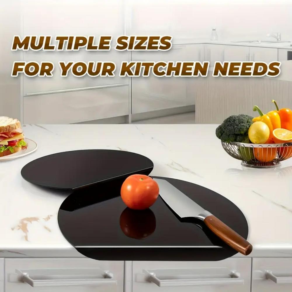TPU Double-sided Flexible Cutting Board, Anti-slip Rubber Semi-circular Cutting Board Pad, BPA-free, Knife-free, Non-toxic, Dish