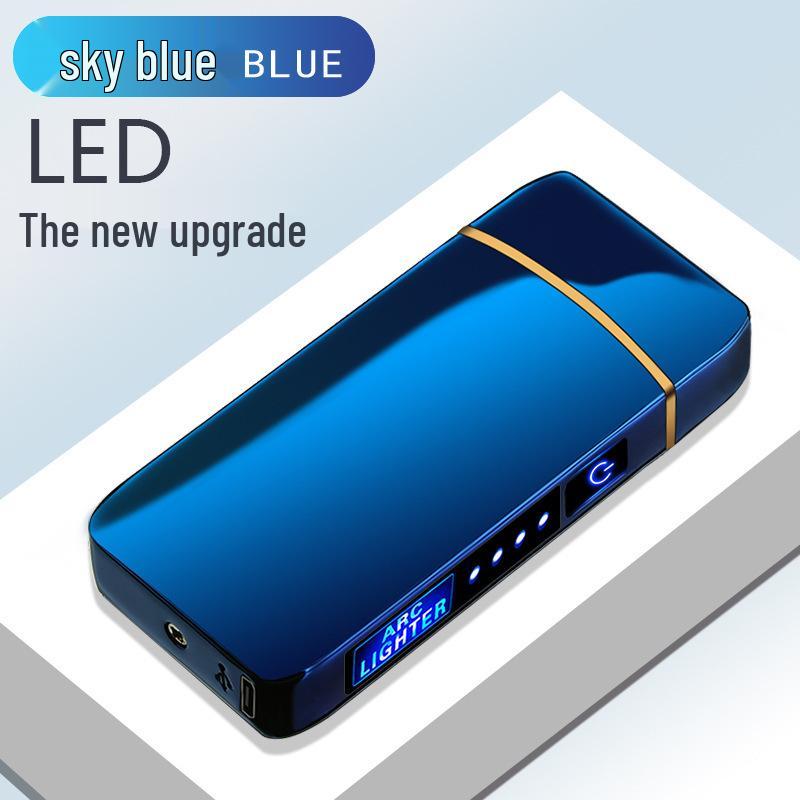 High-End USB Rechargeable Electronic Windproof Pulse Arc Lighter with Fingerprint Touch