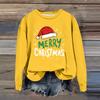 Women's Fashion Casual Long Sleeve Loose Christmas Printed Sweatshirt