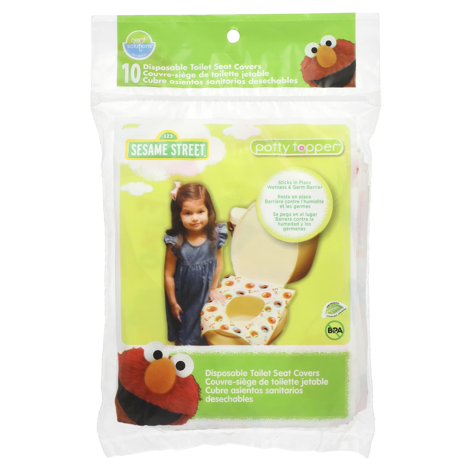 

Sesame Street, Potty Topper, Disposable Toilet Seat Covers, 10 Count