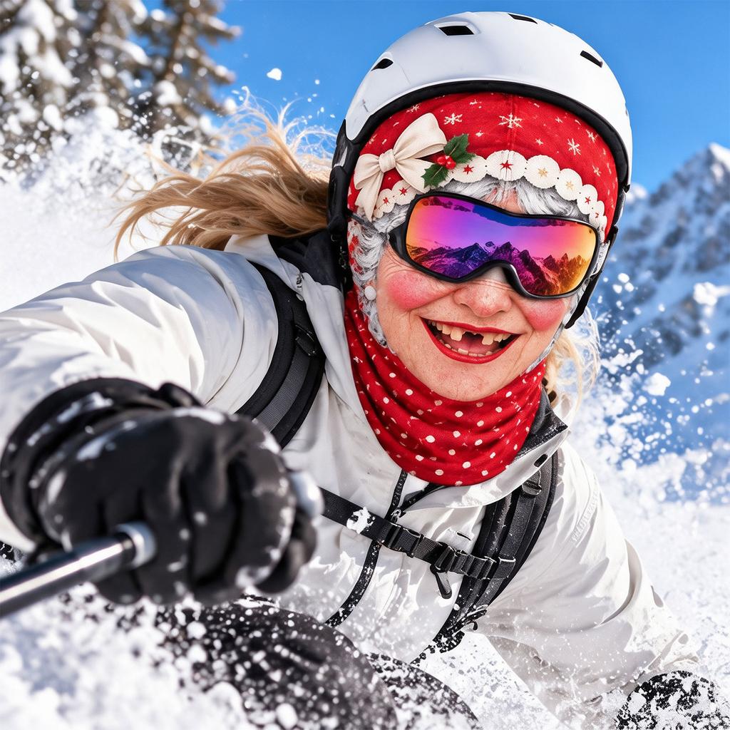 Funny Face Pattern Ski Cover for Winter Outdoor Activities