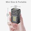 High Power Mini Led EDC Flashlight COB 1200mAh USB Rechargeable Torch Lamp Portable Magnetic Digital Display Work Light