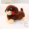 Non-Toxic Dachshund Dog Rose Soft Plush Toy Brown Black Puppy Dog Flowers Stuffed Plushies Dolls Valentine'S Day Wedding Gifts For Children