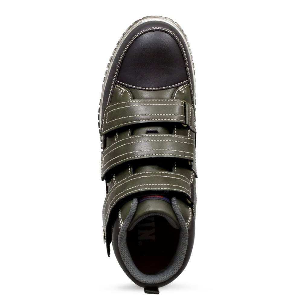 Edwin Safety Shoes with Steel Toe Cap and Magic Hole ESM-103 High-Cut (MACCHA 26.5)