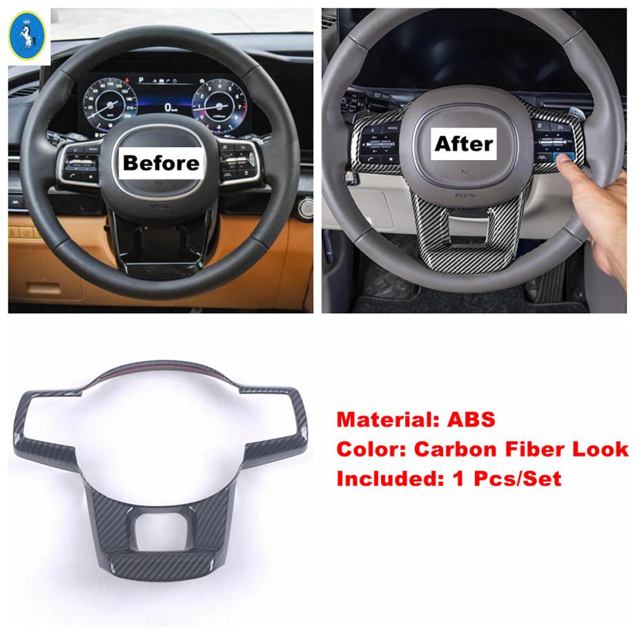 Carbon Fiber / Matte Style Steering Wheel Gear Panel Parts Cover Trim Fit For Kia Carnival KA4 - 2024 Interior Accessories