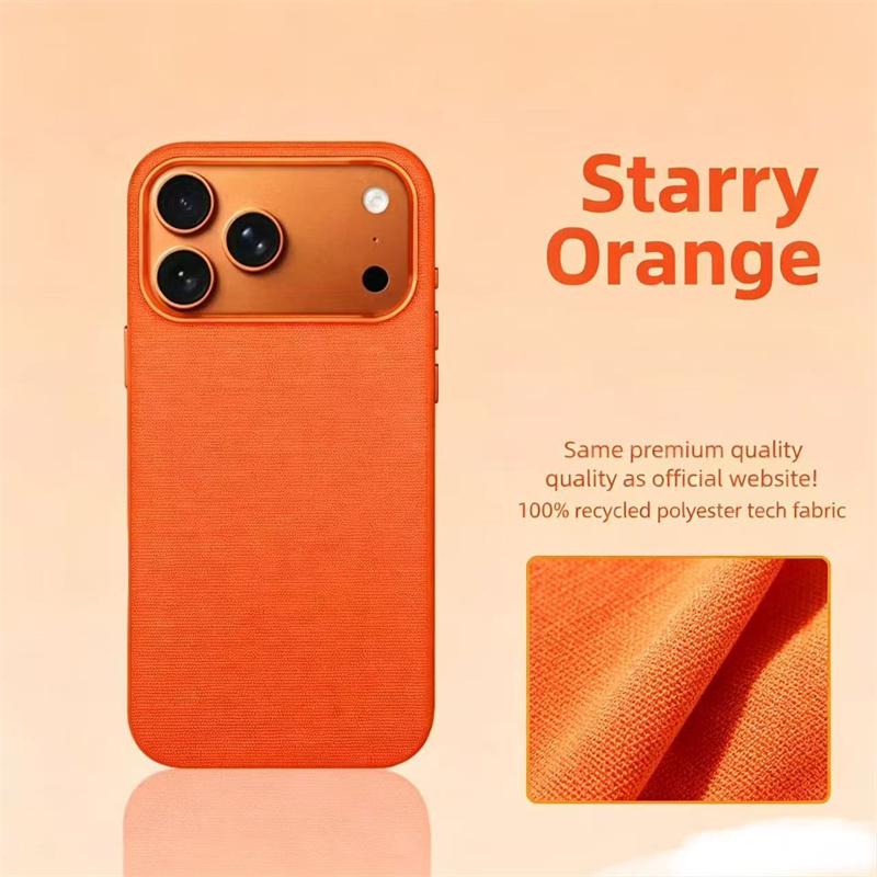 NEW Technology Woven Phone Case For iPhone 17 16 15 14 13 Pro Max Original Official For Magsafe Magnetic Metal Lens Protect Cove