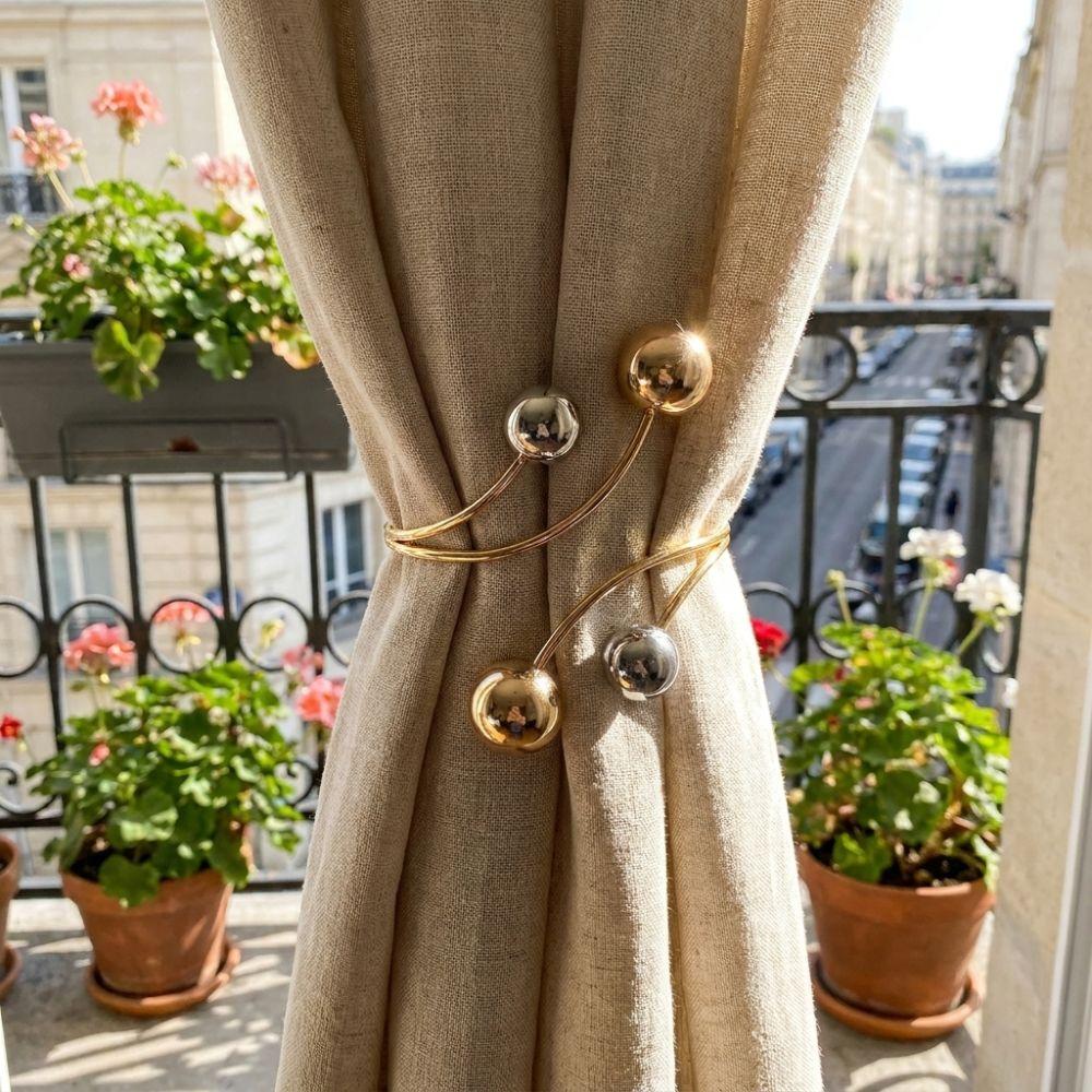 2PCS Pearl Zinc Zinc Alloy Curtain Clips Zinc Zinc Alloy Curtain Holders Modern Drapery Tiebacks Window Decor