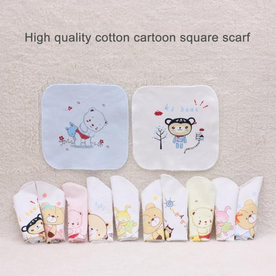 

Детское полотенце для рук с мультяшным узором, впитывающее воду, многоцелевое квадратное детское полотенце со слюной для дома