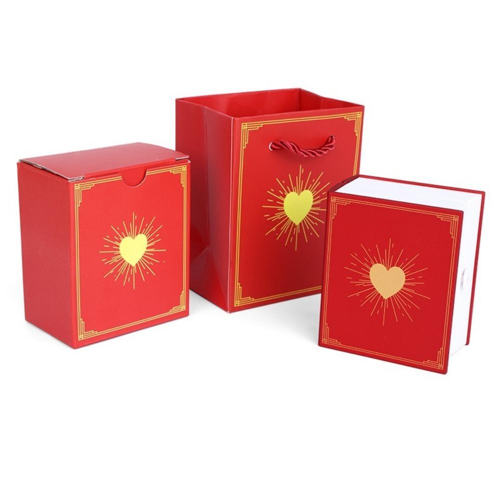 Romantic Book Shape Ring Box Jewelry Packaging Ring Gift Box Creative Gifts Package Box  Earrings