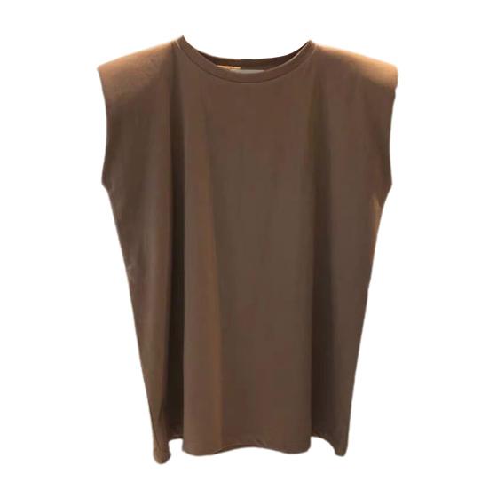 Women Summer T-shirt Sleeveless Loose Pure Color Round Neck Pullover Simple Style Commute Homewear Daily Tank Top Lady Blouse