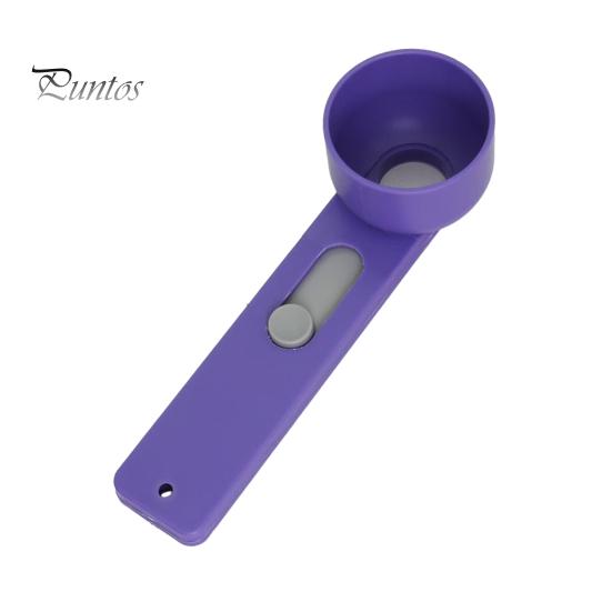 

Точная мерная ложка для порошка с воронкой-слайдером, удобная мерная ложка для протеина, кофе, моющего средства, пластиковый инструмент для контроля порций без содержания бисфенола А A фиолетовый