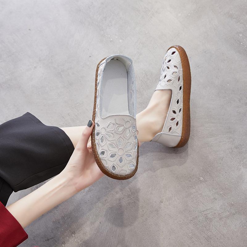 Sommer Damen Mokassins Lederschuhe Fahrkomfort Flats Casual Slip-ons & Espadrilles Schuhe für Mädchen