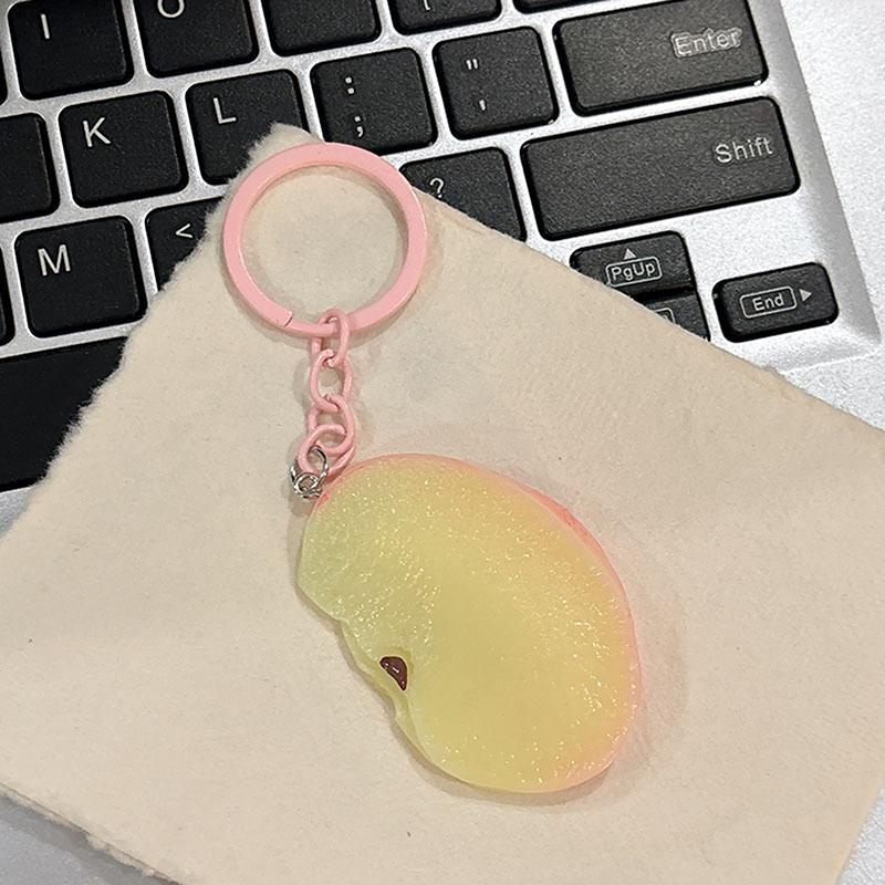 Cute Funny Keychains Summer Fruits Pendant Keyring Car Backpack School Bag Pendant For Student Friends Family Gifts