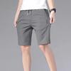 Sports Shorts Solid Color Straight Pattern Loose Type Elastic Waist Drawstring Casual Shorts Jogging Pants