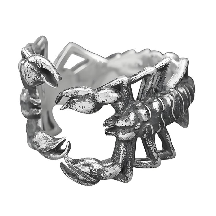 

Geometric Wedding Rings Dating Rings Scorpion Shape Adjustable Finger Jewelry Alloy Texture for Everyday Use and Gift 1