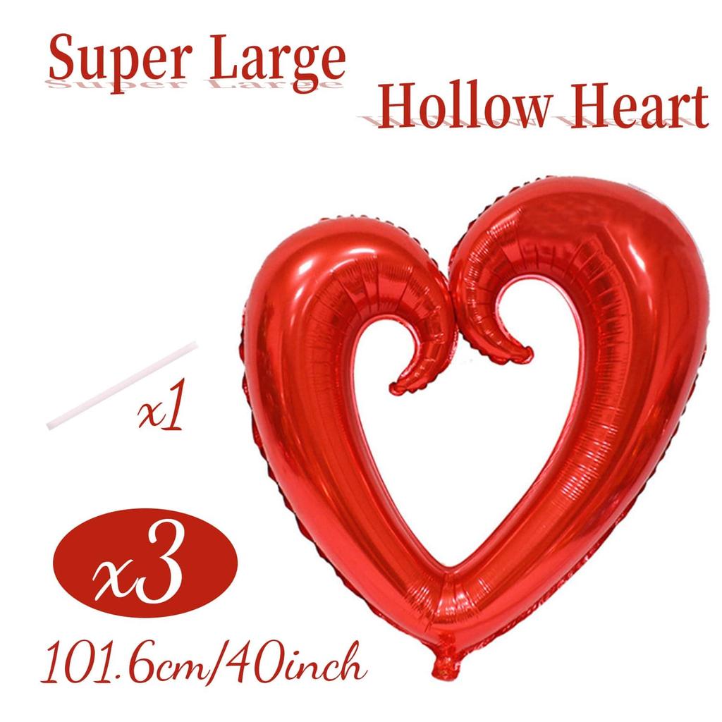 36 Zoll Haken-Liebe Aluminiumfolienballon Herzförmiger Aluminiumfolienballon Valentinstag Jubiläum Geburtstag Dekoration