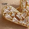 Heart Shape Brooch Mini Love Pin, Silver Golden Plated Clothing Decoration Pins Lapel Hats Bags Scarves Clothes Decorative Accessory Women Collar