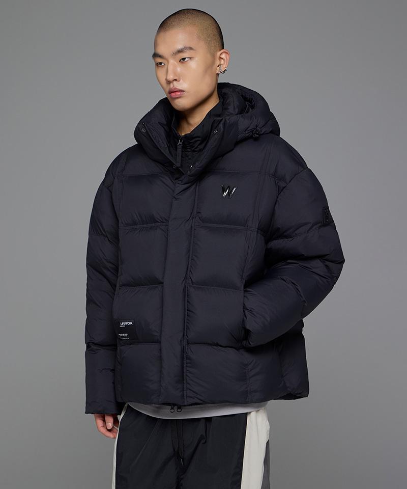 Lifework Soft Air Mix Quilted Hooded Down Jumper