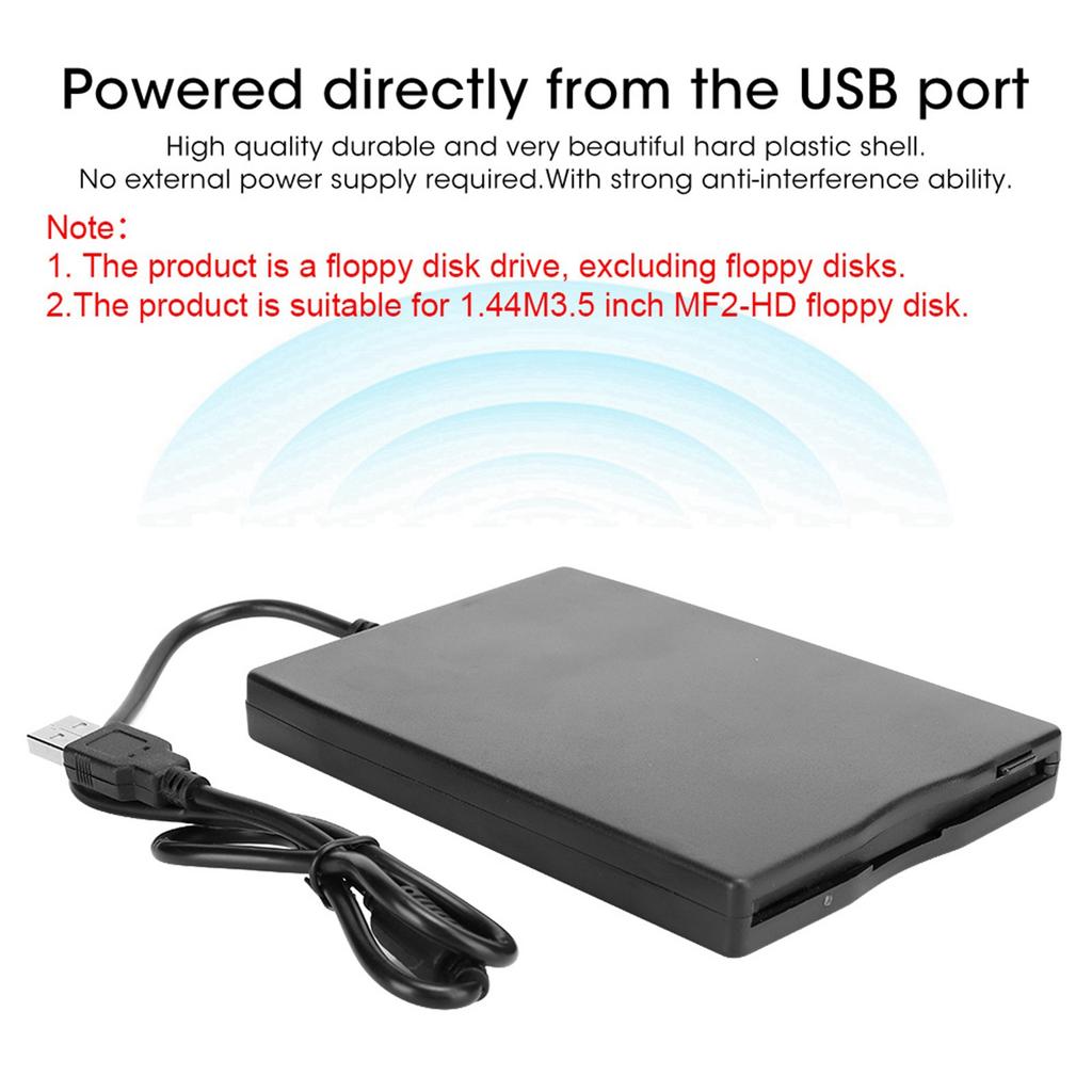 External Floppy Drive Disk Portable Floppy Drive 3.5‑Inch Card Reader Computer Accessory External Removable Floppy Drive Disk