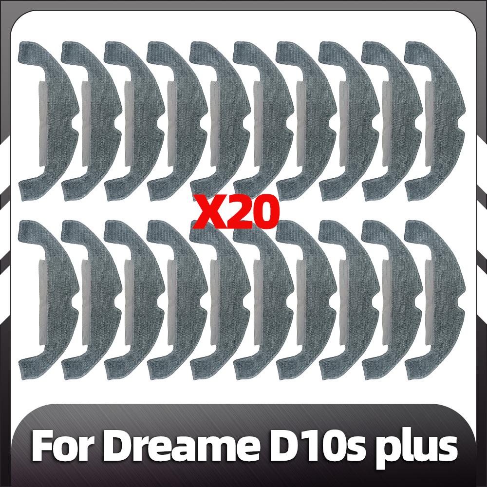 Compatible for Dreame D10s Plus Robot Vacuum Main Side Brush HEPA Filter Mop Pad Dust Bag Replacement Spare Parts Accessories