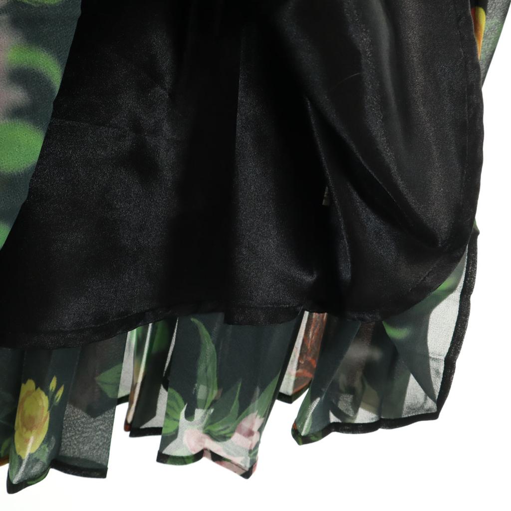 AMERI UNDRESSED Floral Long length Siwon Pleated skirt Black Women Used