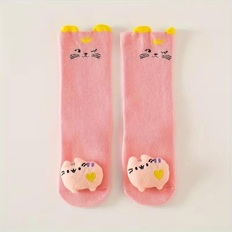 Baby Winter Cartoon Long Sock 3D Animal Over-the-Knee Cotton Socks for Boys and Girls Non-Slip Toddler Socks Christmas Gift