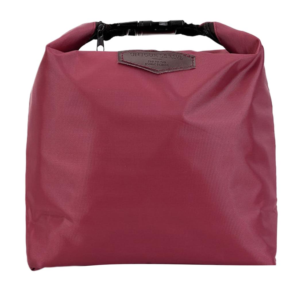Borse termiche per il pranzo con cerniera, piccola borsa refrigerante impermeabile in nylon, borsa per la conservazione degli alimenti per ufficio, scuola, picnic
