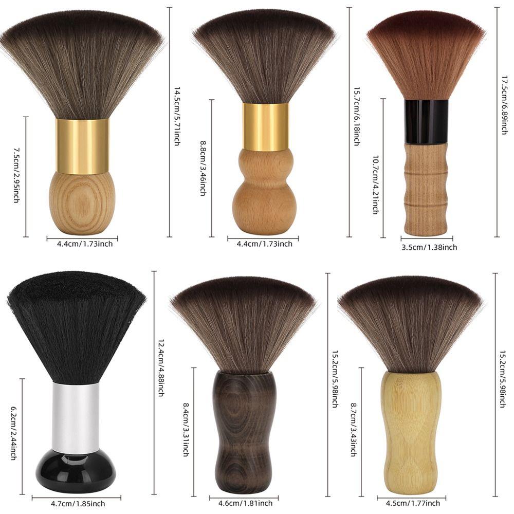 Wooden Handle Salon Brush Soft Brush Hair Cleaning Brush Fashion Barber Brush  Home Use