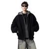 Men's Autumn/Winter Deconstructed Cotton Jacket, Faux Two-Piece, Street Hip-Hop Style, Outdoor Hooded Top