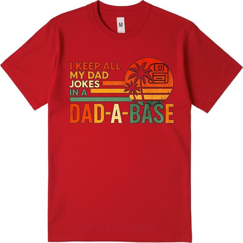 Black Summer Unisex T Shirt I Keep All My Dad Jokes In A Dad A Base Short Sleeve Cotton Crew Neck Tee Shirt Teeshirt Male S