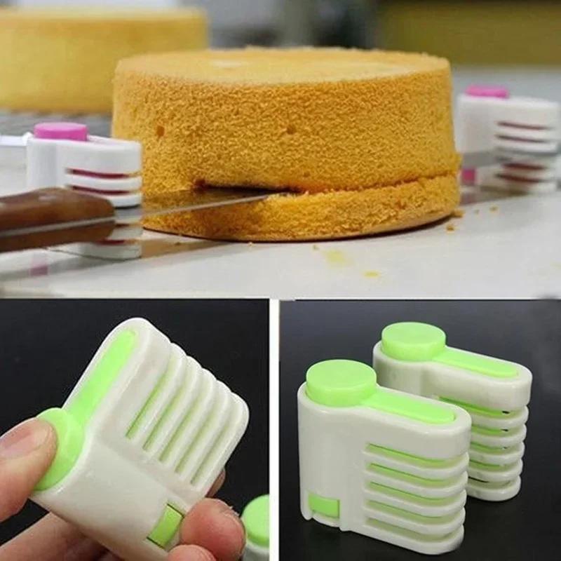 Kitchen Accessories DIY Cake Bread Cutter Leveler 2Pcs Set 5 Layers Cake Tools Cutting Slicer Device