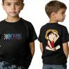 Camisetas de Manga Corta de Verano para Niños y Niñas, Camiseta Infantil Anime Luffy Zoro Nami Chopper, Ropa Linda Camisetas de Dibujos Animados Regalos de Cumpleaños