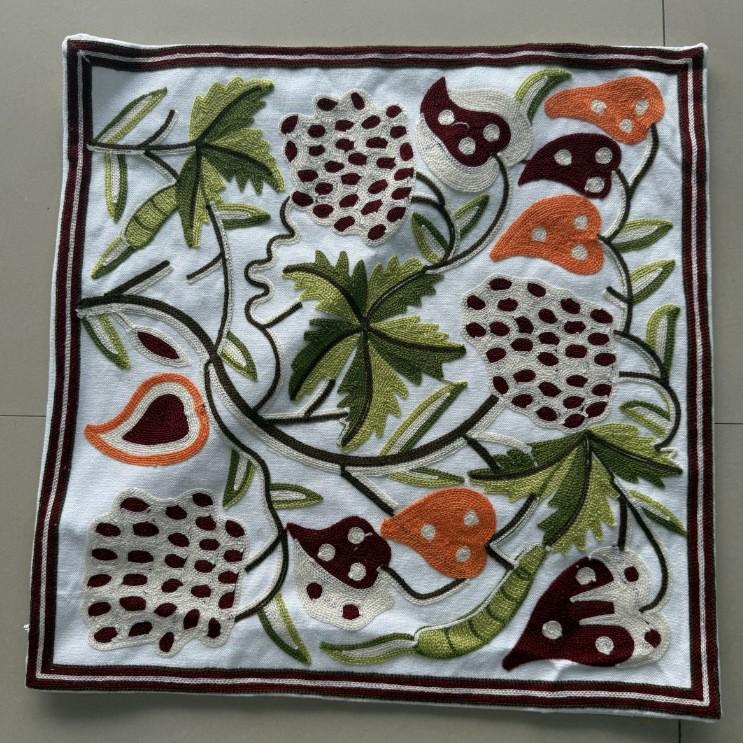 Luxuriöses pastoral gesticktes Gänseblümchen-Kissenbezug - Helles Wohnzimmer Sofa Kissen