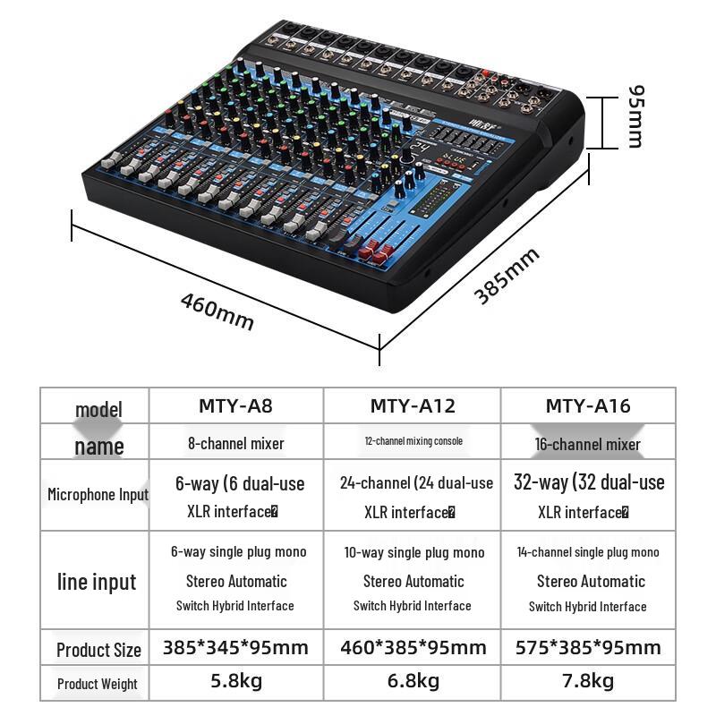 Weishu Professional Audio Mixer Console (CN version)